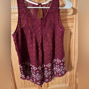 Maroon S tank top